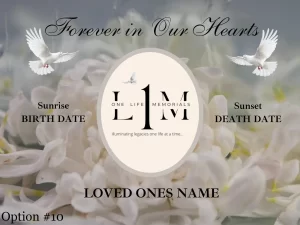 Temporary Grave Marker with Lights - Option #10