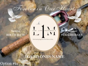 Temporary Grave Marker with Lights - Option #11