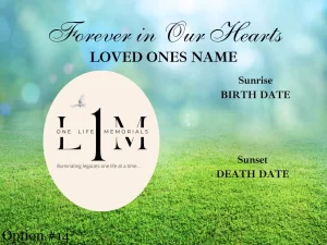 Temporary Grave Marker with Lights - Option #14