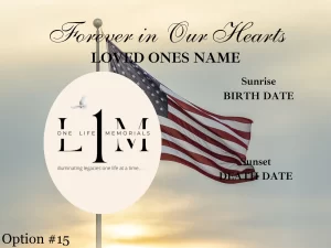 Temporary Grave Marker with Lights - Option #15