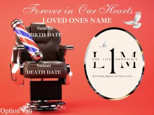 Temporary Grave Marker with Lights - Option #19