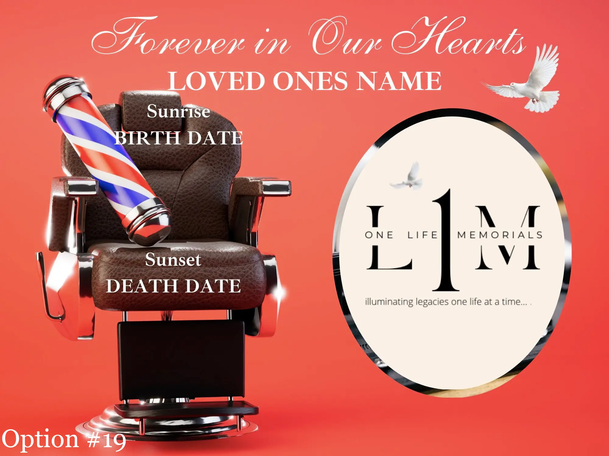 Temporary Grave Marker without Lights - Option #19