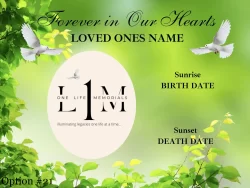 Peaceful Green Garden Tribute (Option #21)