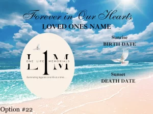 Temporary Grave Marker with Lights - Option #22