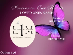 Temporary Grave Marker with Lights - Option #26