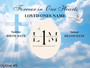 Temporary Grave Marker with Lights - Option #6