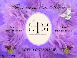 Temporary Grave Marker without Lights - Option #9