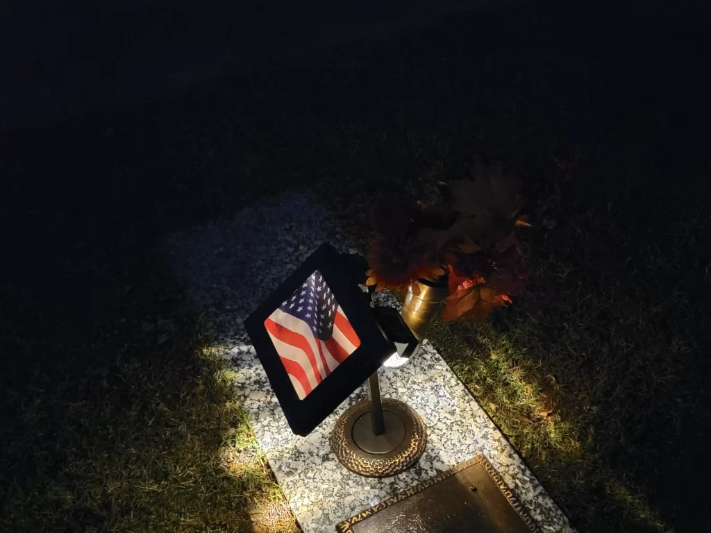 What is a temporary grave marker