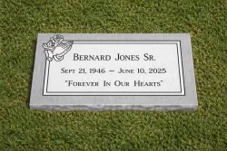 Single Flat Gray with Praying Hands and Flower [371874]