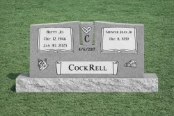 Double Gray Upright with Bible and Scroll [371954]