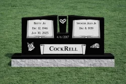 Double Black Upright with Bible and Scroll [371956]