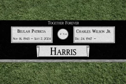 Double Flat Black Marker – Double Panel with Scroll [371964]