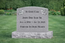 Single Gray Upright with Doves [372522]