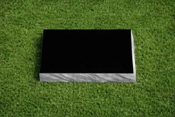 Single Black “Blank Canvas” Granite Bevel Marker (15705)