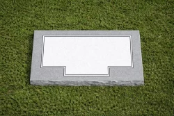 Blank Single Flat Marker With Gray Border (Customizable)15721