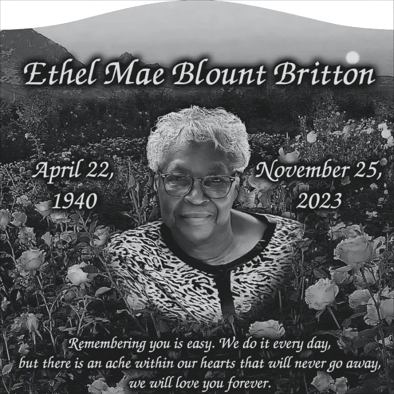 Floral Portrait Memorial Artwork – Ethel Mae Design Template [ART-5004]
