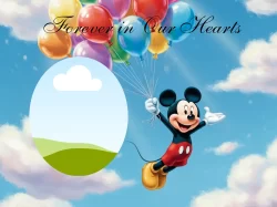 Children’s Balloon Memorial with Cartoon Character (Option #25)