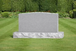 Double Gray Granite Upright Monument (15718)