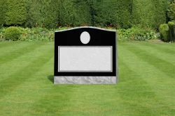 Single Black Granite Slant Marker (15709)