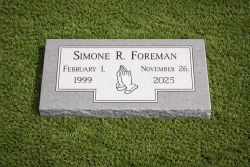 Single Gray Flat Marker — Praying Hands Panel (15719)