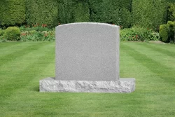 Single Gray Granite Upright Monument (15716)