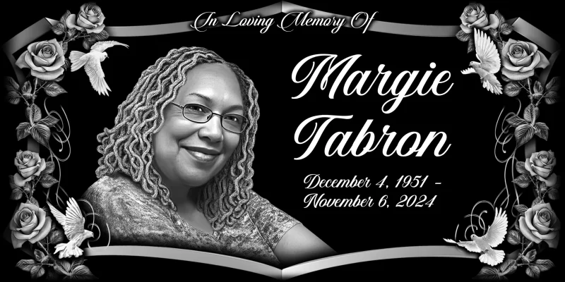 Floral & Doves Memorial Portrait Panel — Tabron Design [ART-5016]
